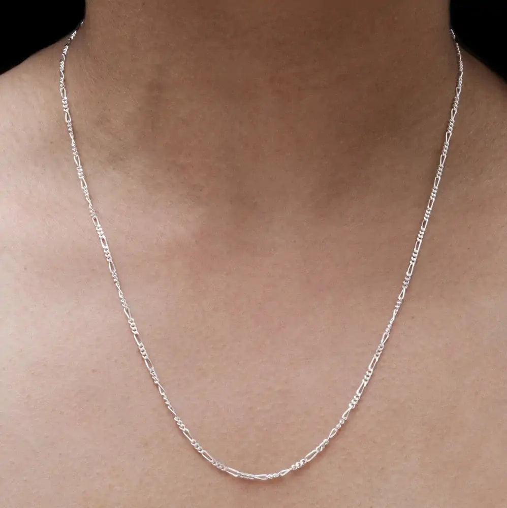 925 Silver Figaro Chain Necklace