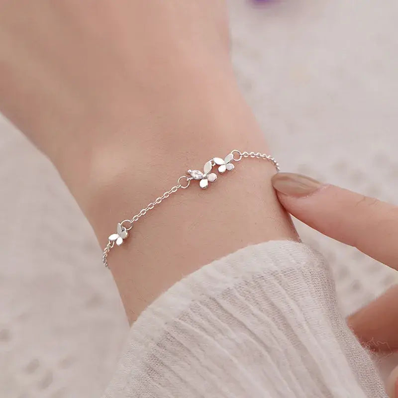 Silver Butterfly & Infinity Bracelet