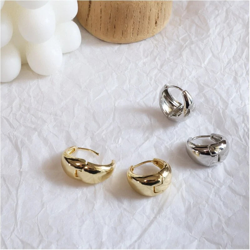 Short Hoop Earrings - Gold & Silver