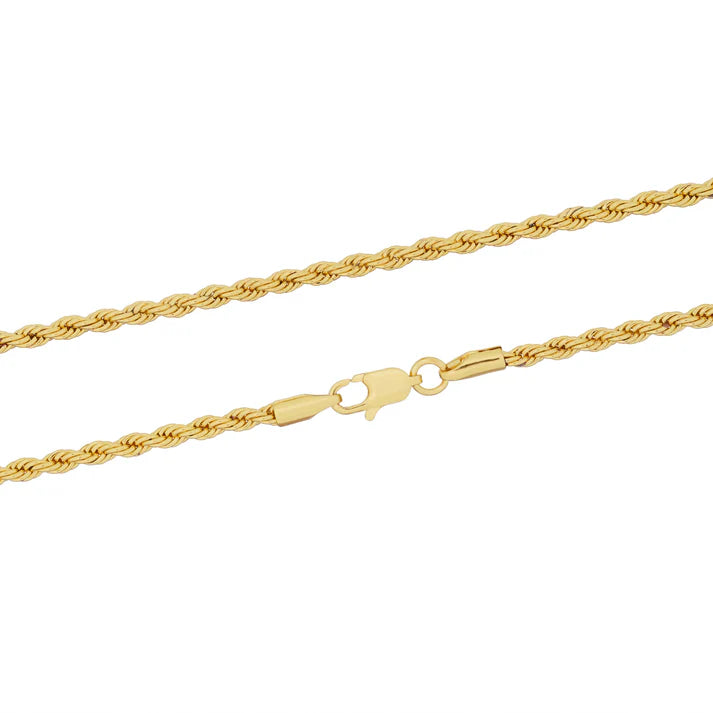 18K Gold Plated Rope Link Chain