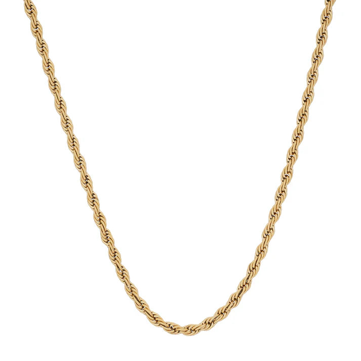 18K Gold Plated Rope Link Chain