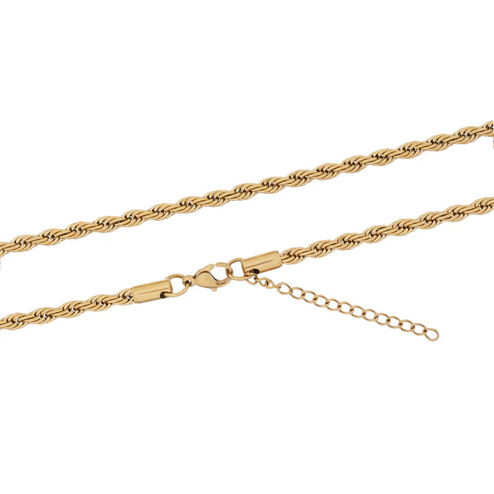 18K Gold Plated Rope Link Chain