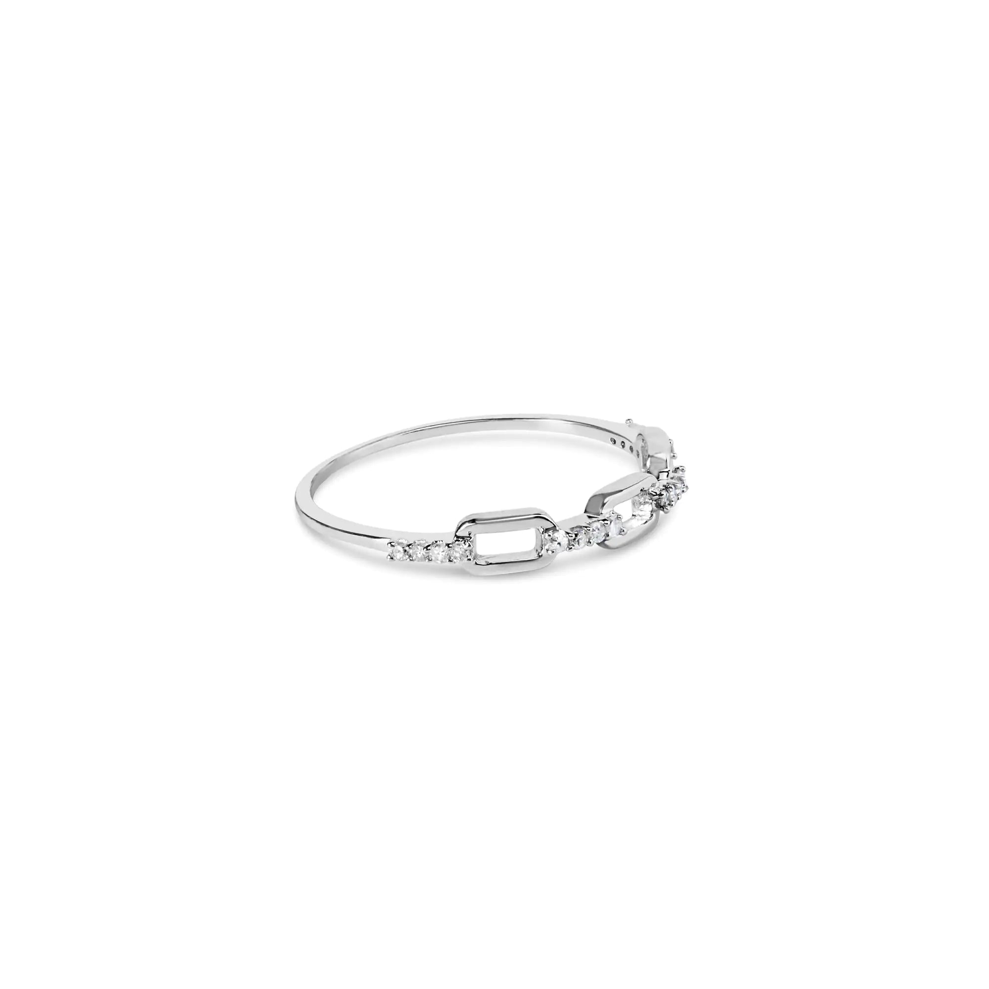 925 Sterling Silver Natural Diamond Band Ring