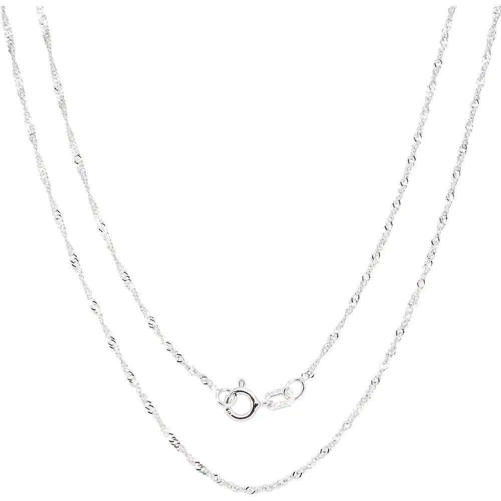 925 Silver Singapore Chain Necklace