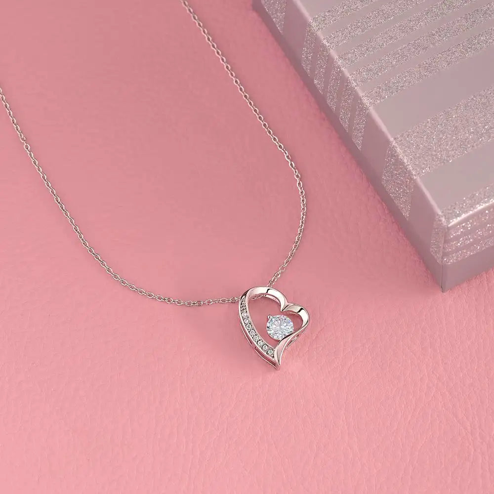 18K Gold Plated Eternal Love Necklace - Gold/White Gold