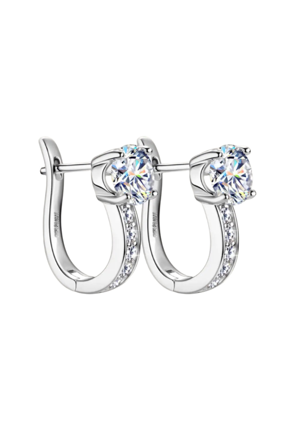 925 Sterling Silver Arch Moissanite Earrings