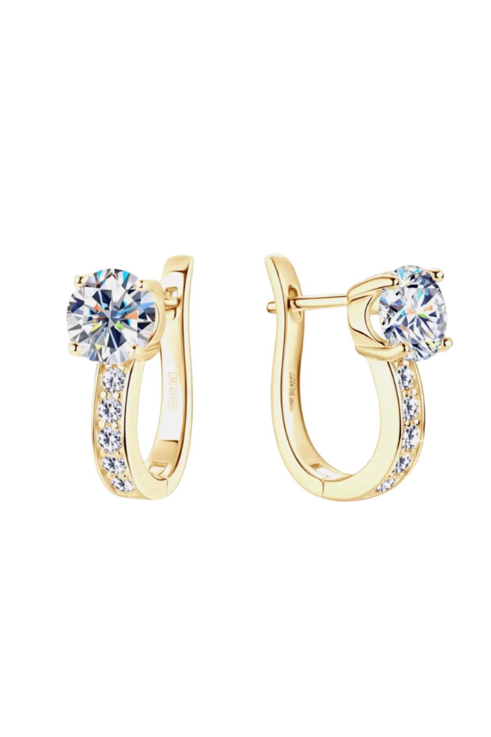 925 Sterling Silver Arch Moissanite Earrings