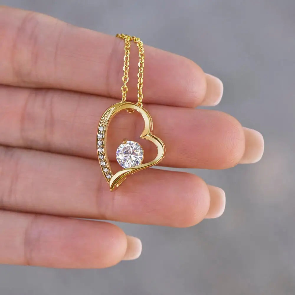 18K Gold Plated Eternal Love Necklace - Gold/White Gold