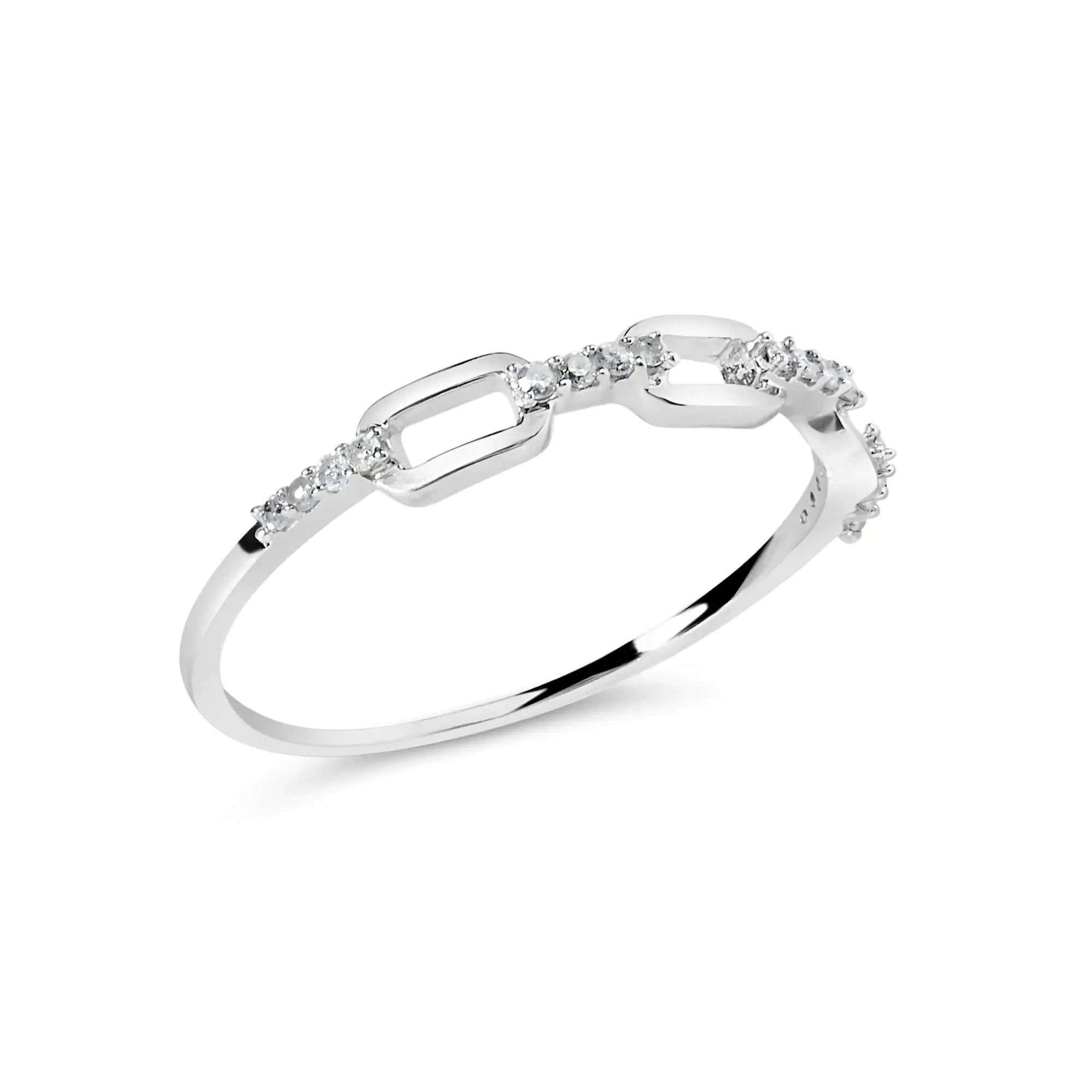 925 Sterling Silver Natural Diamond Band Ring