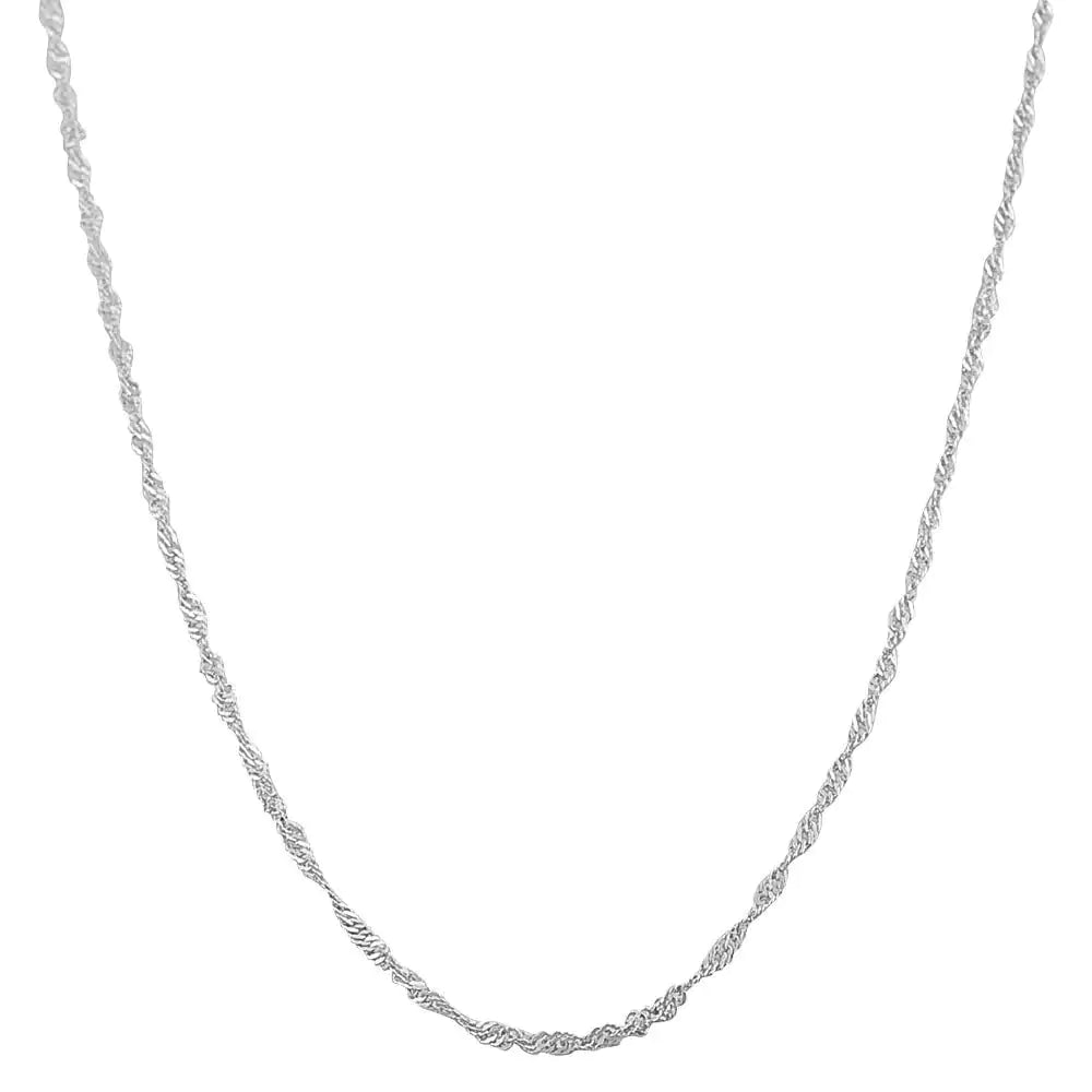 925 Silver Singapore Chain Necklace