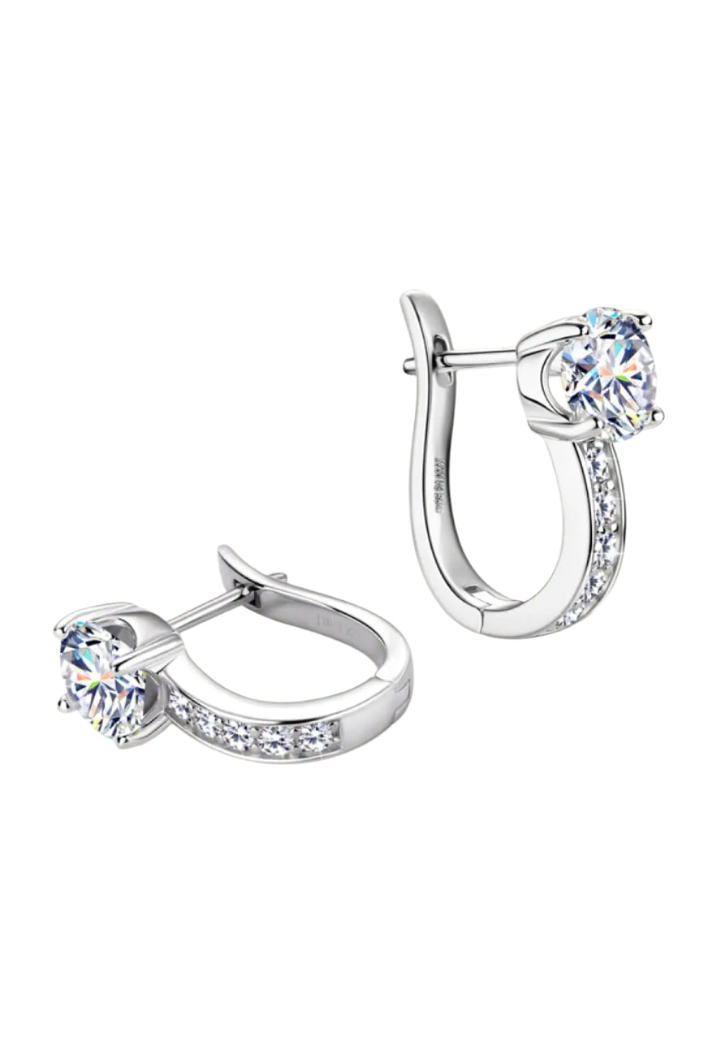 925 Sterling Silver Arch Moissanite Earrings