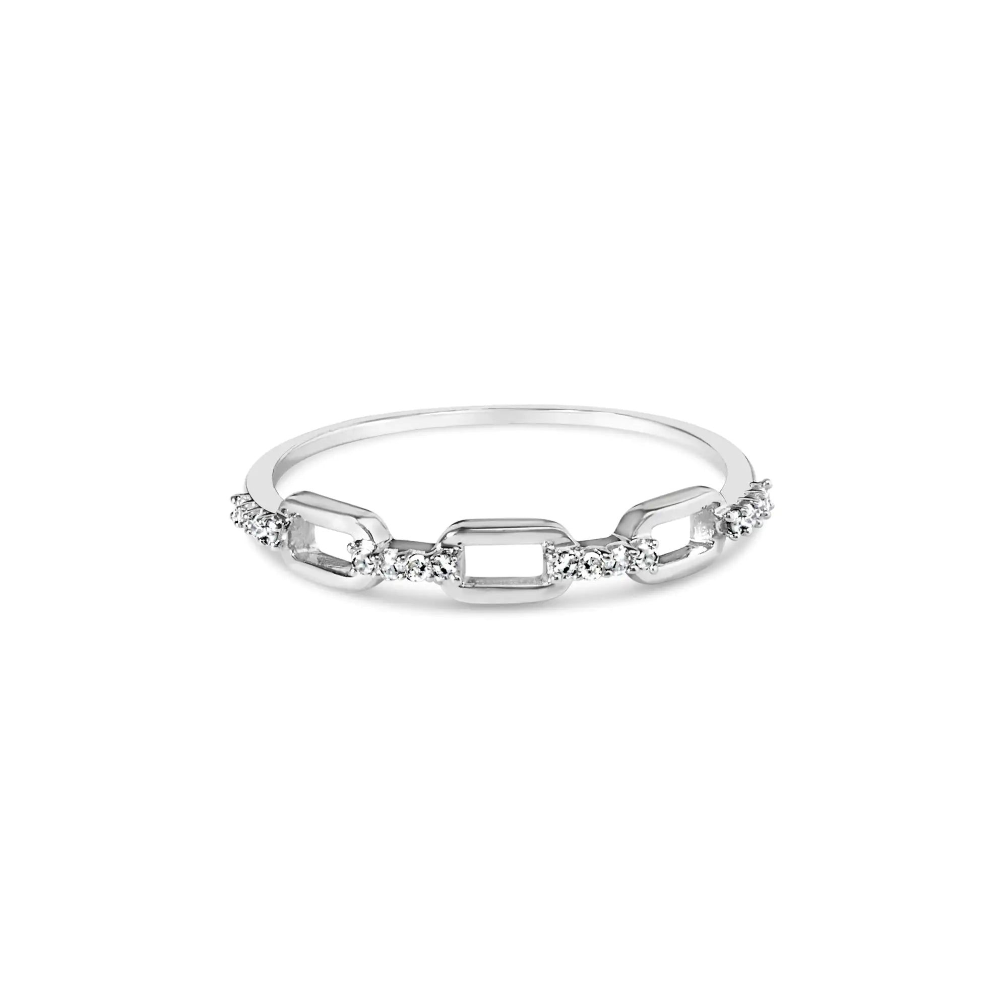 925 Sterling Silver Natural Diamond Band Ring