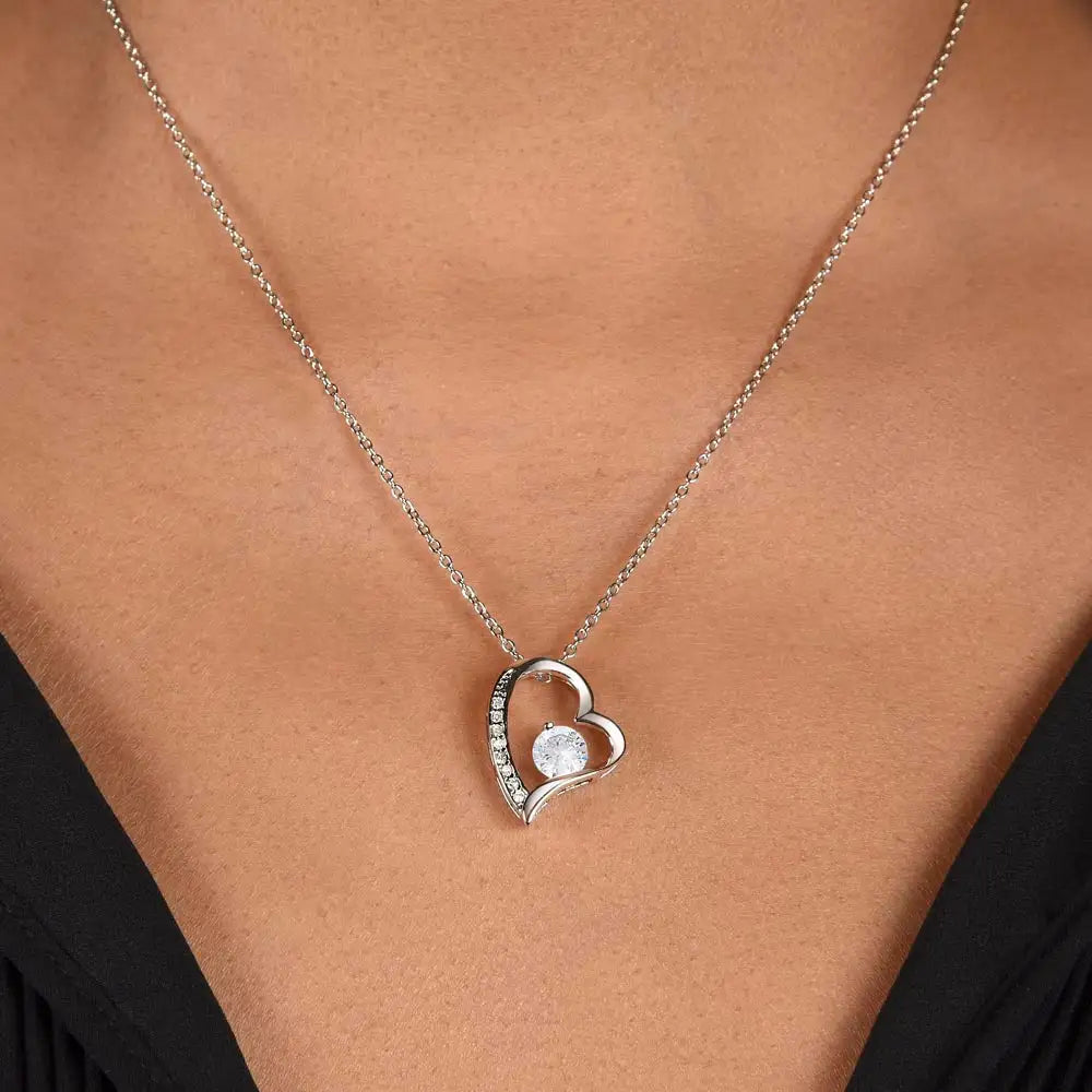 18K Gold Plated Eternal Love Necklace - Gold/White Gold