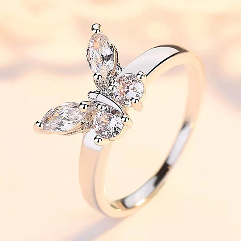 925 Sterling Silver Butterfly Ring