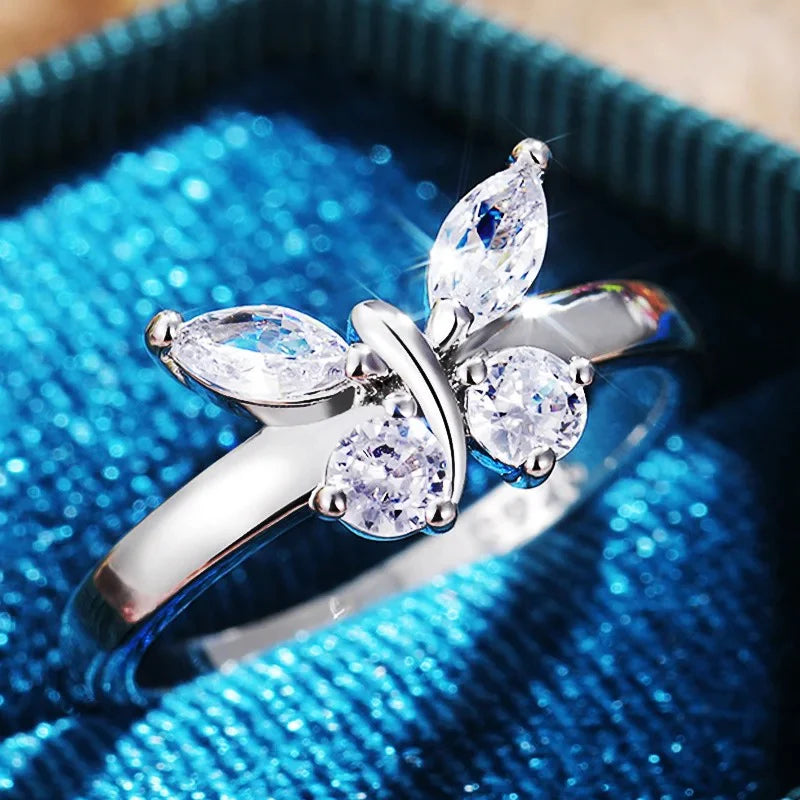 925 Sterling Silver Butterfly Ring