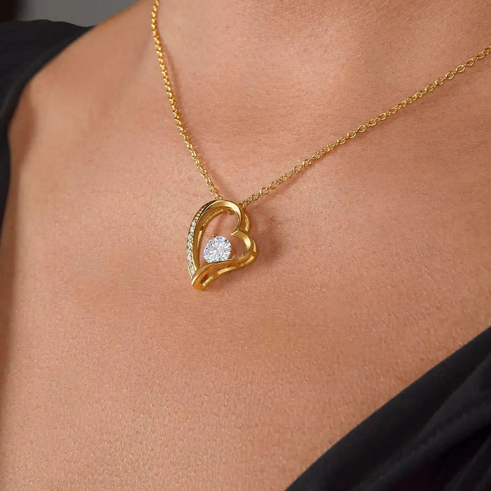 18K Gold Plated Eternal Love Necklace - Gold/White Gold