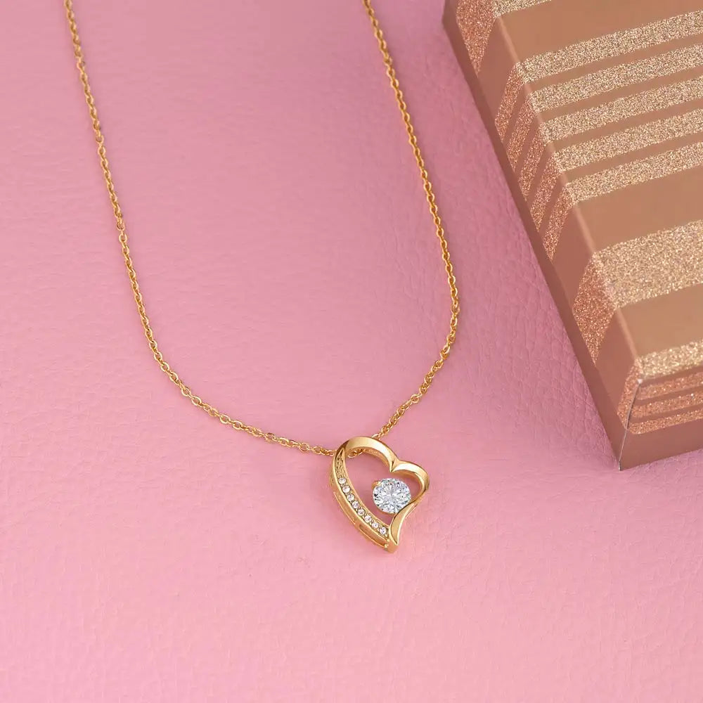 18K Gold Plated Eternal Love Necklace - Gold/White Gold