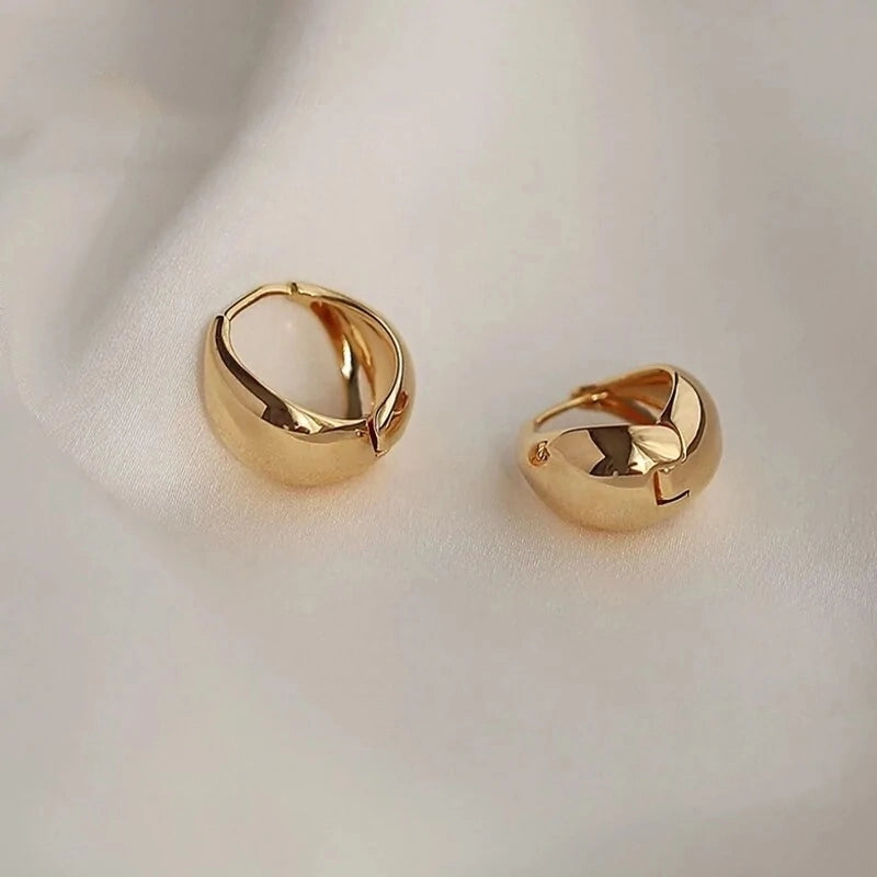 Short Hoop Earrings - Gold & Silver