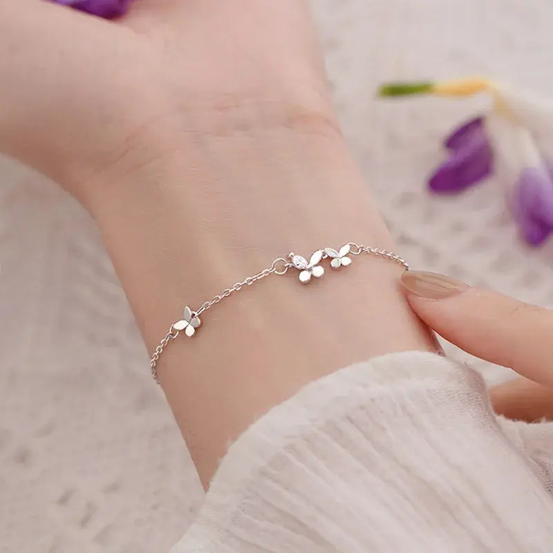 Silver Butterfly & Infinity Bracelet